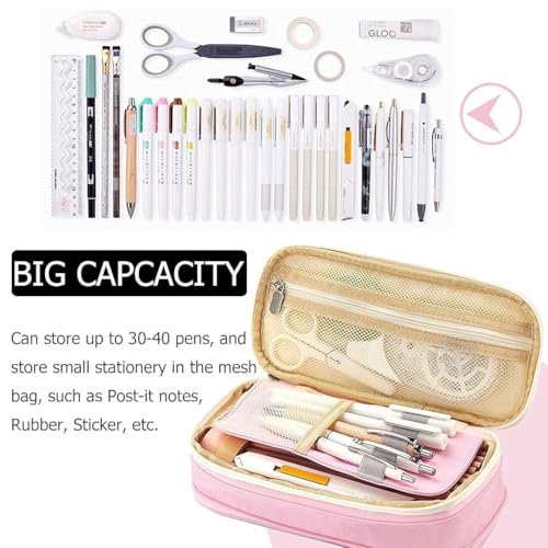 HASTHIP® Large Capacity Pencil Case Durable Storage Multiple Compartment Double Zipper Portable Pouch for College Student Teen 2PCS HASTHIP® Large Capacity Pencil Case Durable Storage Multiple Compartment Double Zipper Portable Pouch for College Student Teen 2PCS